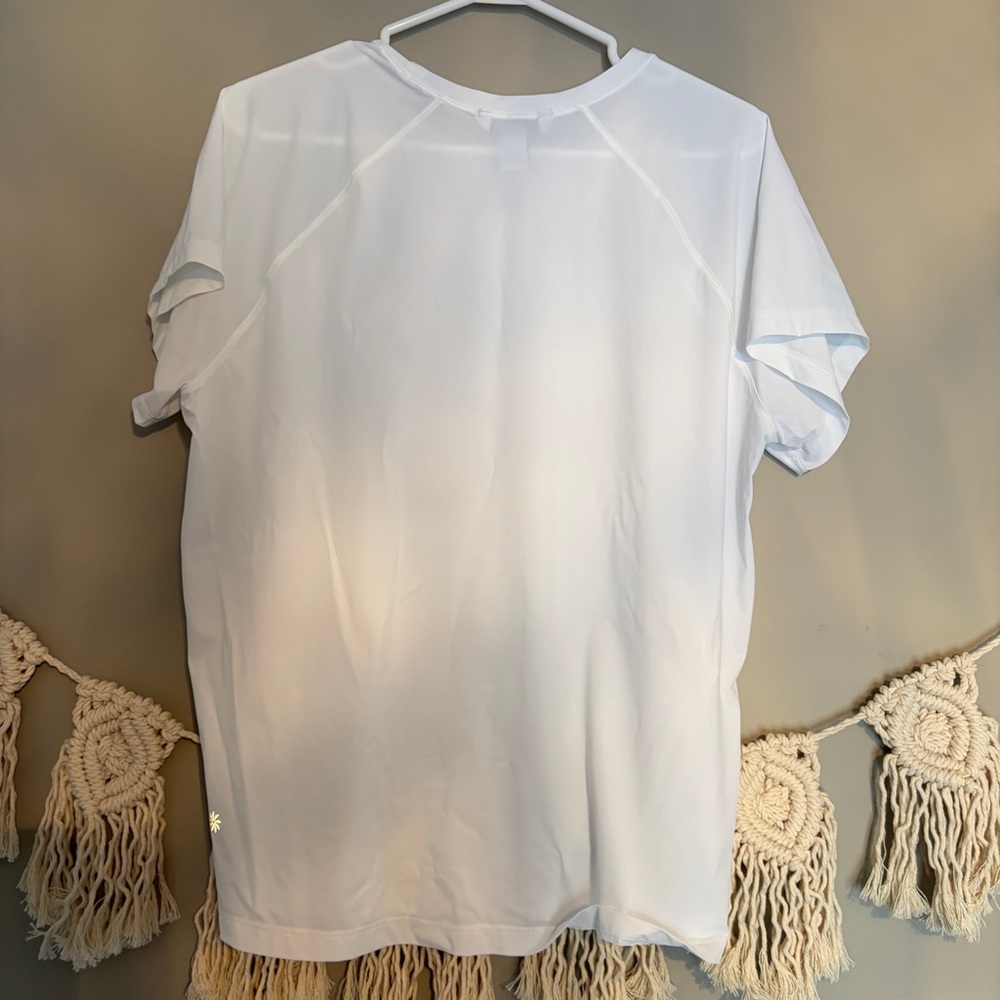 Athleta Women's White Short Sleeve Active Tee - Picture 2 of 3